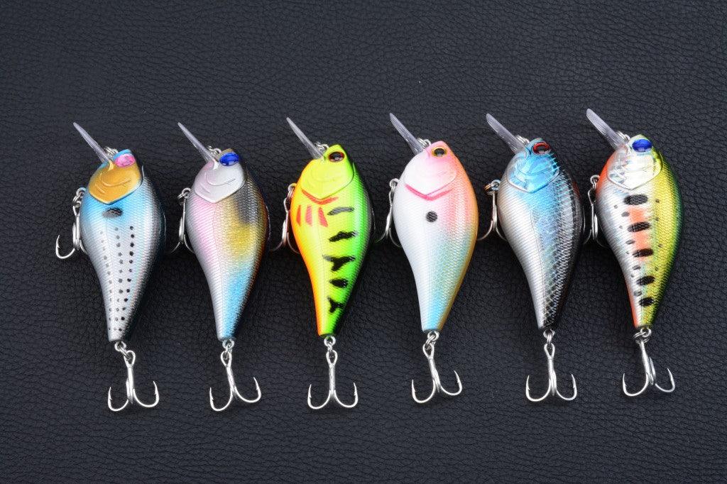 6x 8cm Popper Crank Bait Fishing Lure Lures Surface Tackle Saltwater - John Cootes