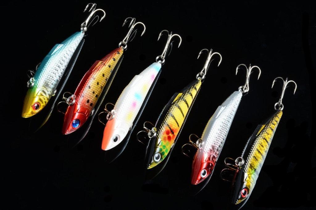 6x 8cm Vib Bait Fishing Lure Lures Hook Tackle Saltwater - John Cootes