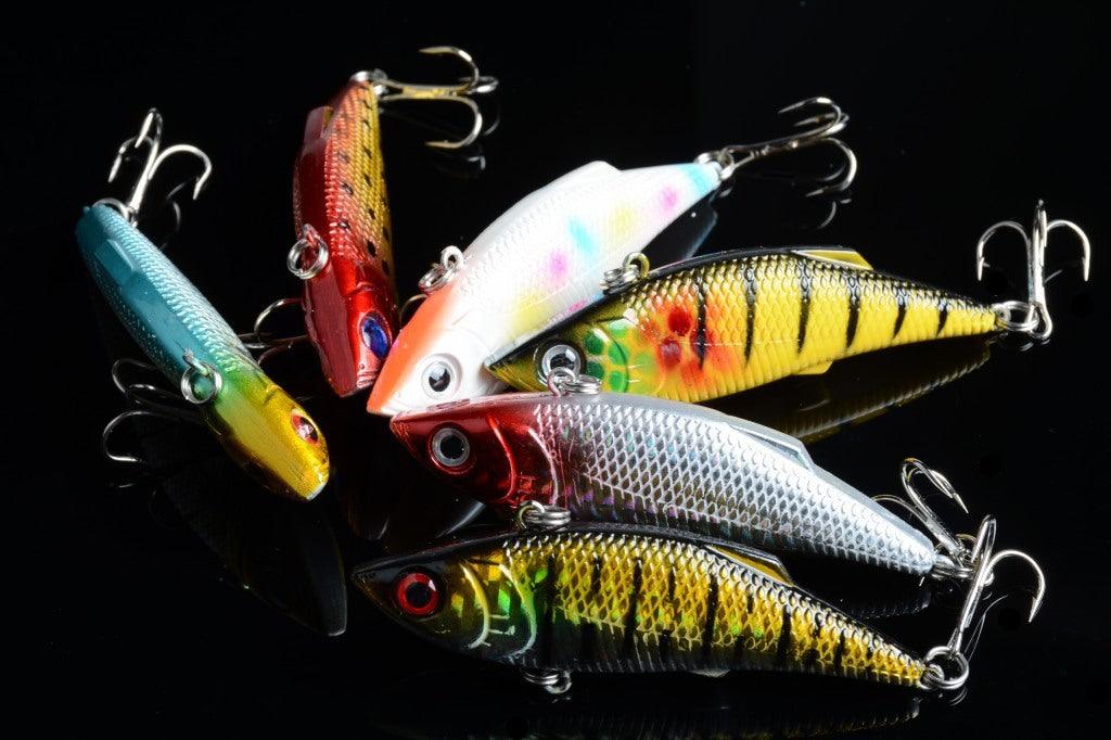 6x 8cm Vib Bait Fishing Lure Lures Hook Tackle Saltwater - John Cootes