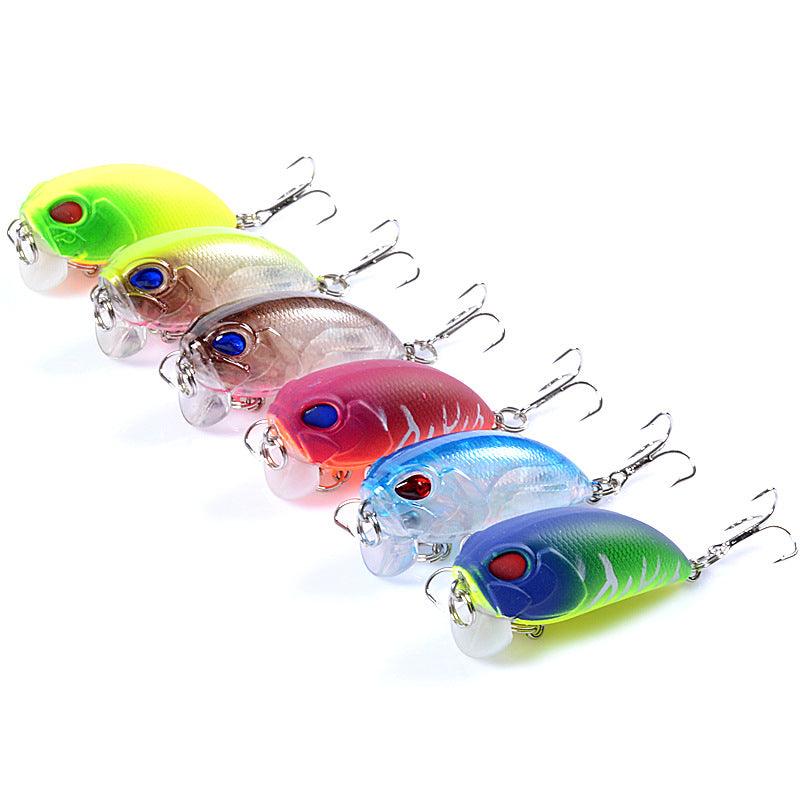 6x Popper Crank 5.1cm Fishing Lure Lures Surface Tackle Fresh Saltwater - John Cootes