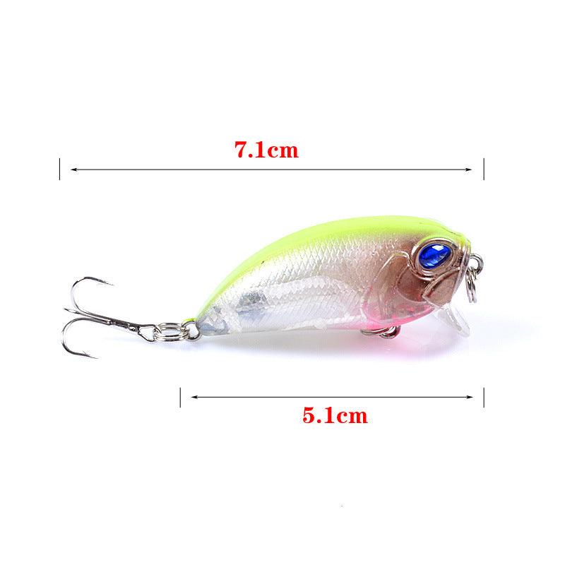 6x Popper Crank 5.1cm Fishing Lure Lures Surface Tackle Fresh Saltwater - John Cootes