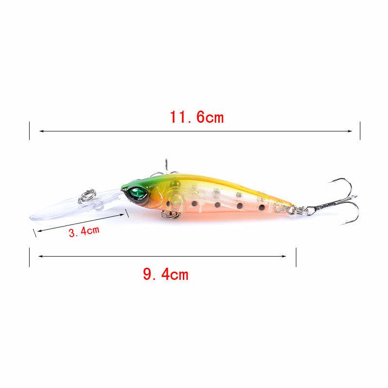 6x Popper Minnow 9.4cm Fishing Lure Lures Surface Tackle Fresh Saltwater - John Cootes