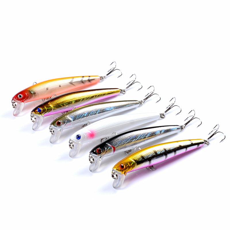 6x Popper Minnow 9.6cm Fishing Lure Lures Surface Tackle Fresh Saltwater - John Cootes