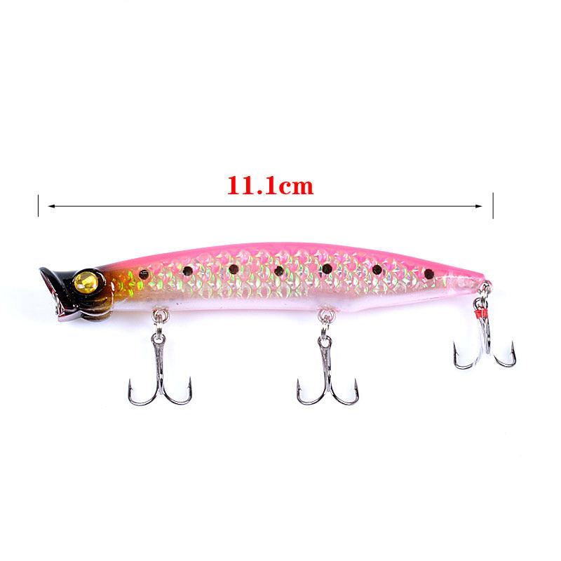 6x Popper Poppers 11.7cm Fishing Lure Lures Surface Tackle Fresh Saltwater - John Cootes