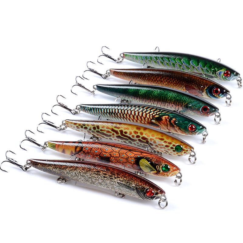 6x Popper Poppers 9.3cm Fishing Lure Lures Surface Tackle Fresh Saltwater - John Cootes