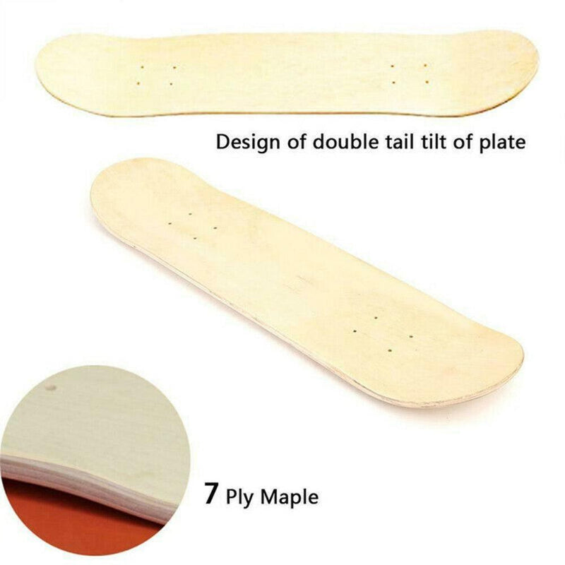 7 Layers Skateboard Deck Wood Maple Double Concave Blank Skate Board DIY - John Cootes