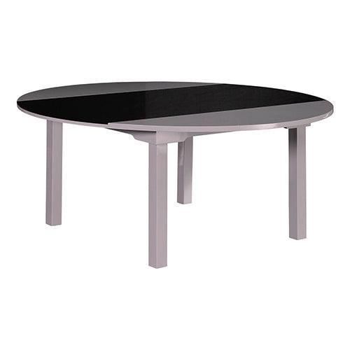 7 Pieces Dining Suite Dining Table & 6X Chairs in Round Shape High Glossy MDF Wooden Base Combination of Black & White ColouX - John Cootes