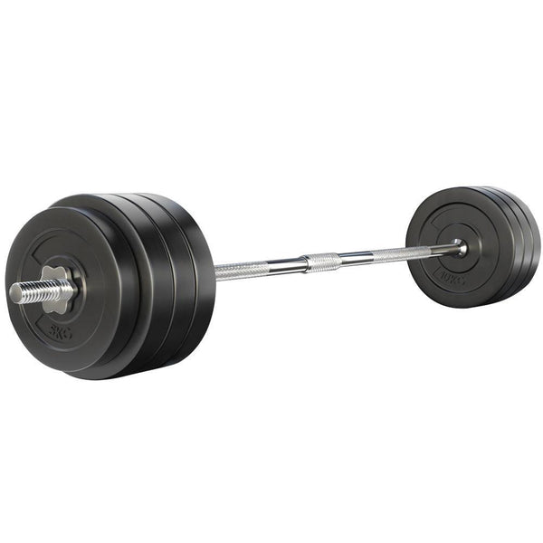 78KG Barbell Weight Set Plates Bar Bench Press Fitness Exercise Home Gym 168cm - John Cootes