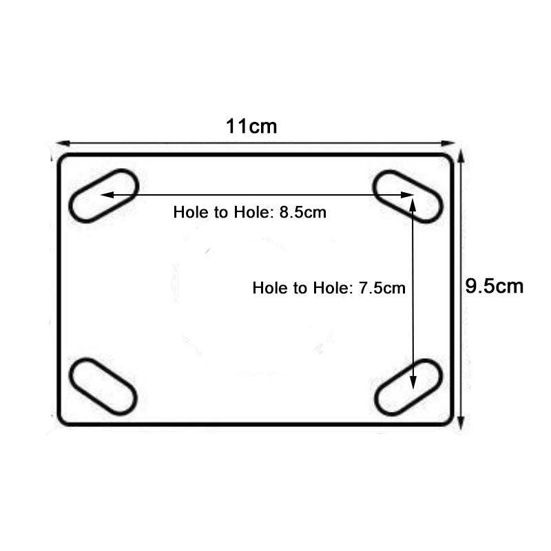 8" Heavy Duty Industrial Fixed Caster Wheel Wheels CastorTrolley holds 250KG - John Cootes