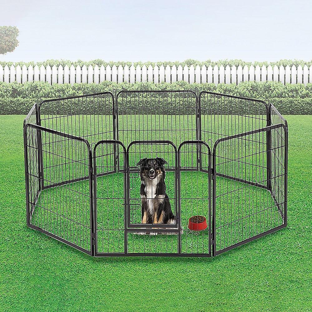 8 Panel Heavy Duty Pet Dog Playpen Puppy Exercise Fence Enclosure Cage - John Cootes