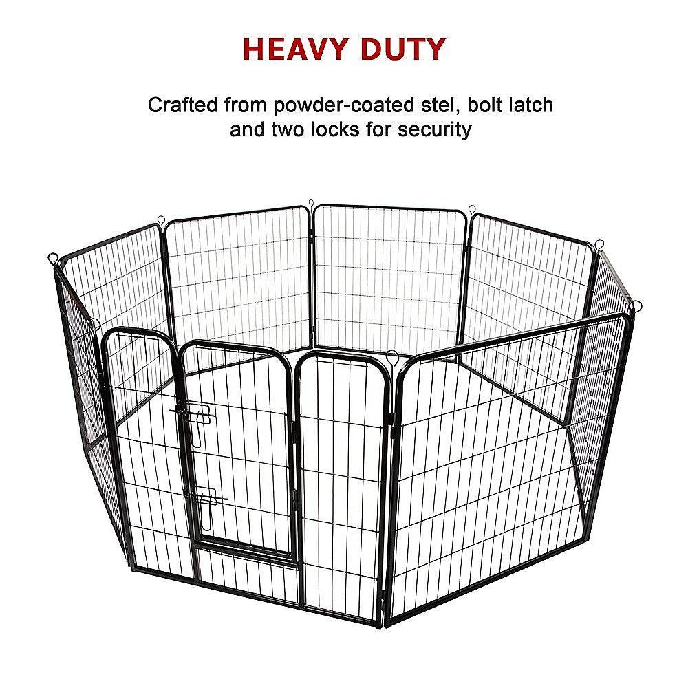 8 Panel Heavy Duty Pet Dog Playpen Puppy Exercise Fence Enclosure Cage - John Cootes