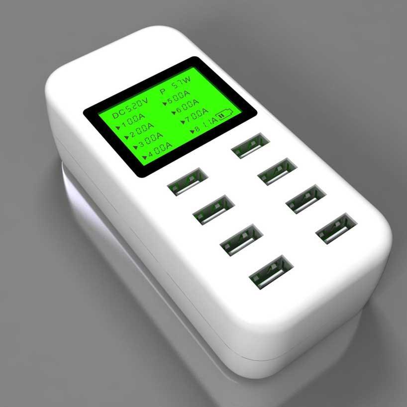 8 port USB Desktop Charger 5V/8A Multi Smart Fast Charging Station With LCD Display - John Cootes