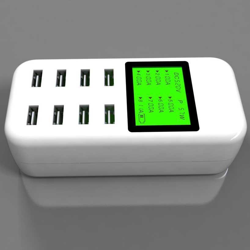 8 port USB Desktop Charger 5V/8A Multi Smart Fast Charging Station With LCD Display - John Cootes