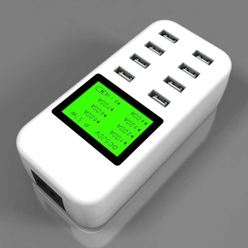 8 port USB Desktop Charger 5V/8A Multi Smart Fast Charging Station With LCD Display - John Cootes