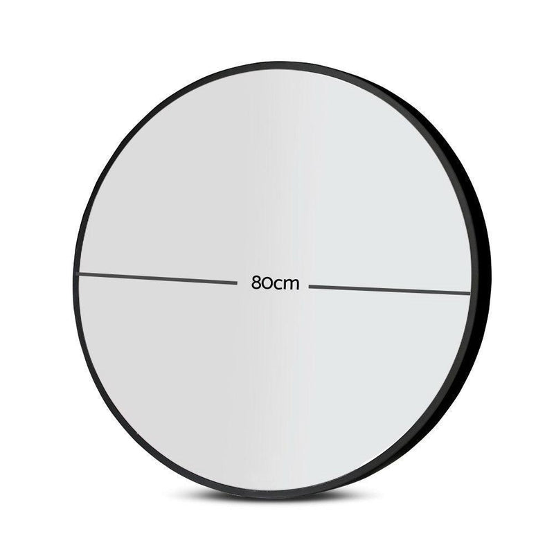 80cm Frameless Round Wall Mirror - John Cootes