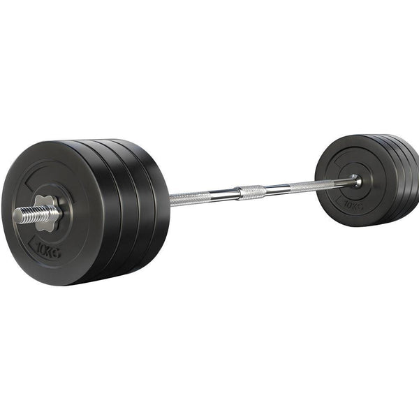 88KG Barbell Weight Set Plates Bar Bench Press Fitness Exercise Home Gym 168cm - John Cootes