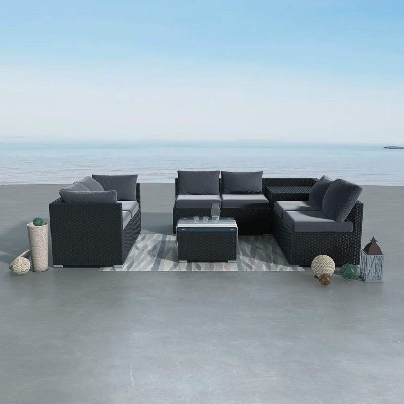 8PCS Outdoor Furniture Modular Lounge Sofa Lizard &