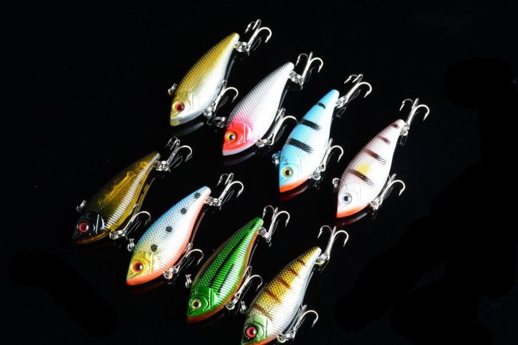 8x 5cm Vib Bait Fishing Lure Lures Hook Tackle Saltwater - John Cootes