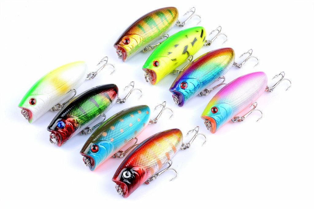 8X 6cm Popper Poppers Fishing Lure Lures Surface Tackle Fresh Saltwater - John Cootes