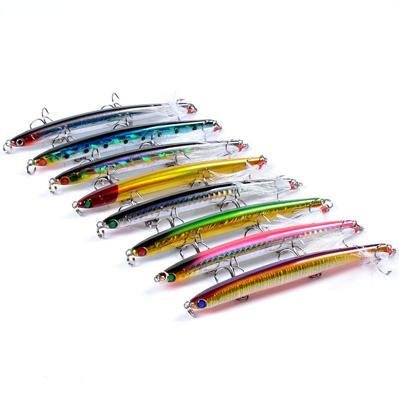 8x Popper Minnow 11.7cm Fishing Lure Lures Surface Tackle Fresh Saltwater - John Cootes