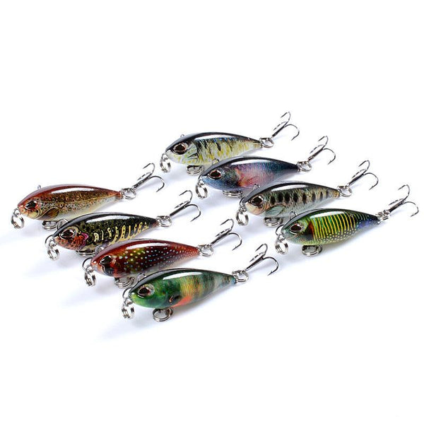 8x Popper Poppers 4.8cm Fishing Lure Lures Surface Tackle Fresh Saltwater - John Cootes
