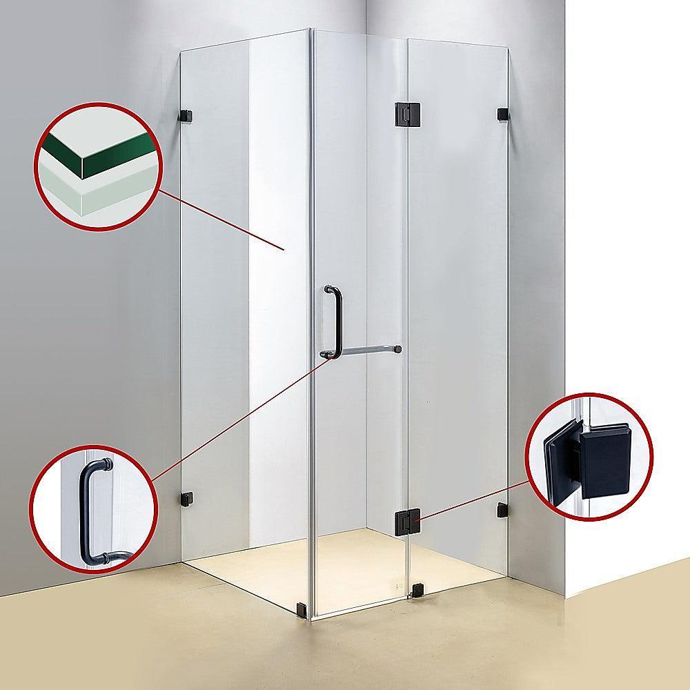 900 x 700mm Frameless 10mm Glass Shower Screen By Della Francesca - John Cootes