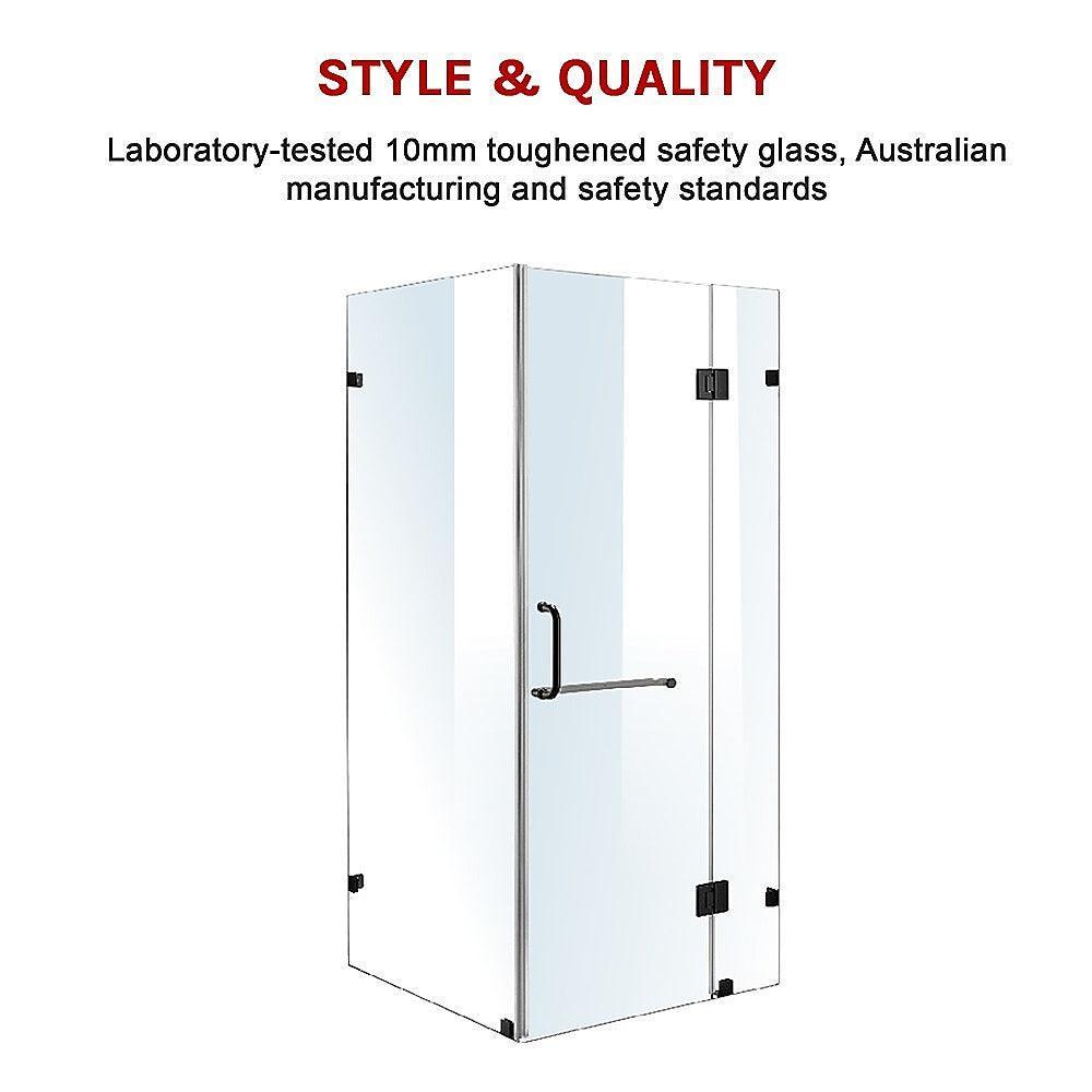 900 x 700mm Frameless 10mm Glass Shower Screen By Della Francesca - John Cootes