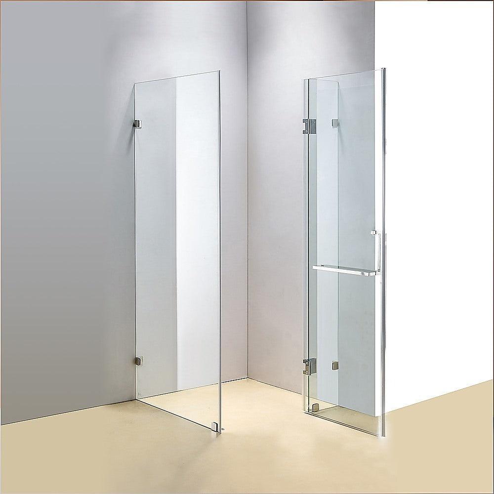 900 x 800mm Frameless 10mm Glass Shower Screen By Della Francesca - John Cootes