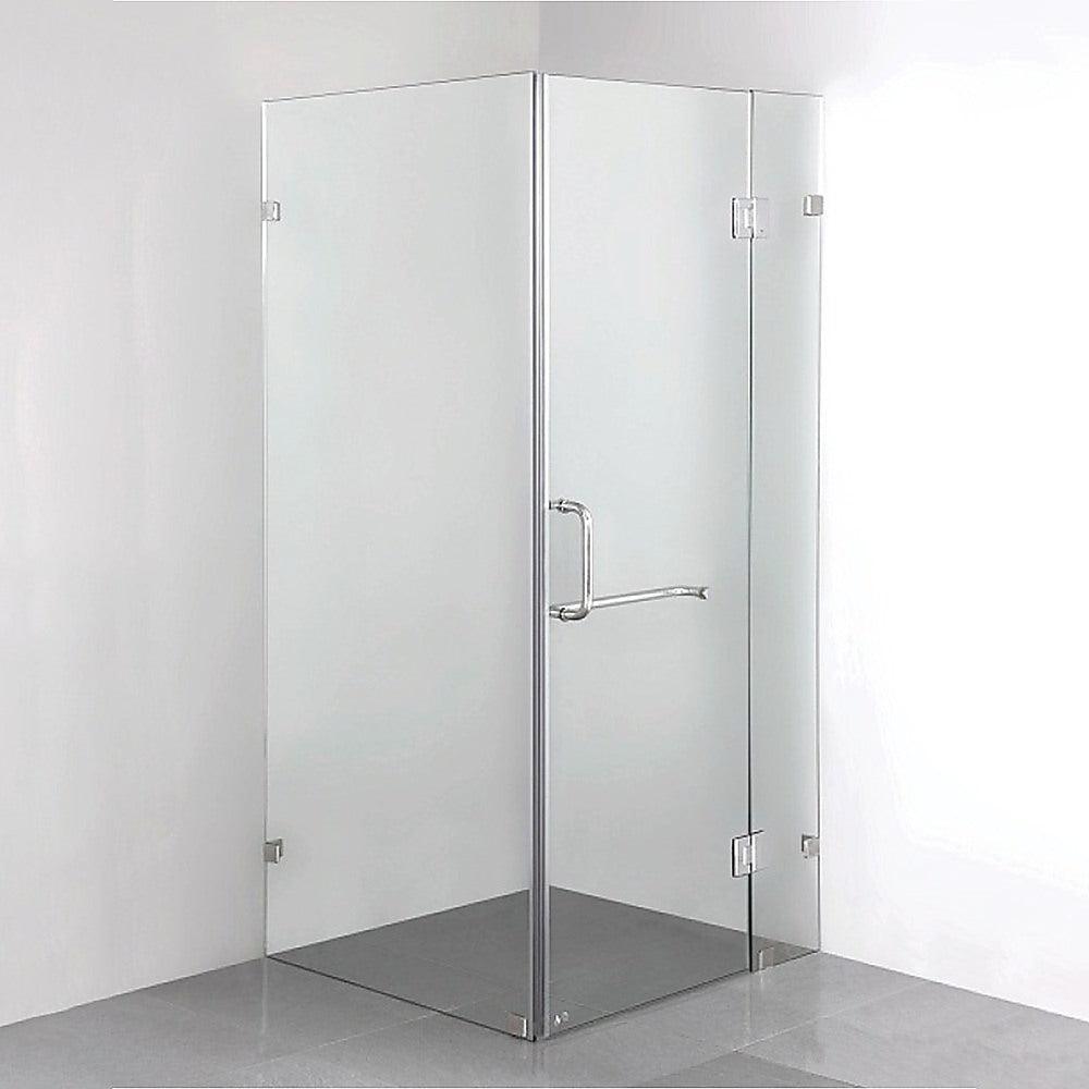 900 x 800mm Frameless 10mm Glass Shower Screen By Della Francesca - John Cootes