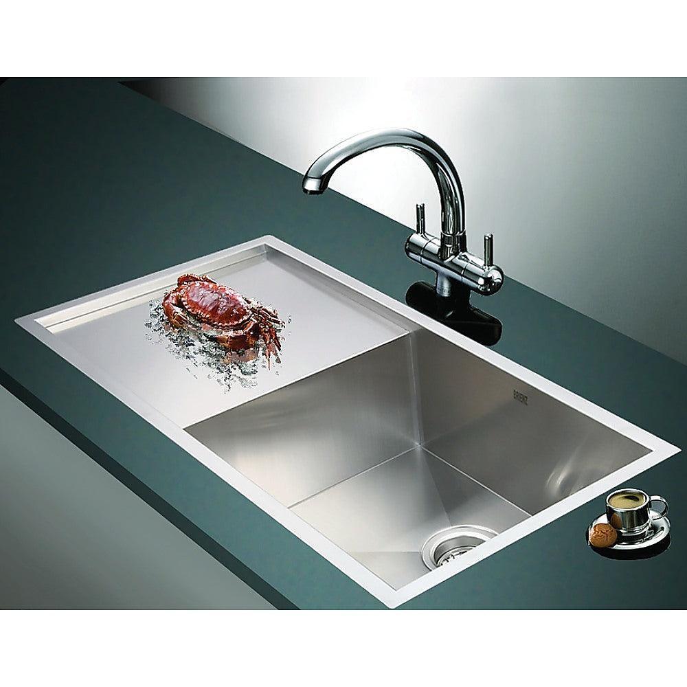 960x450mm Handmade Stainless Steel Undermount / Topmount Kitchen Sink with Waste - John Cootes