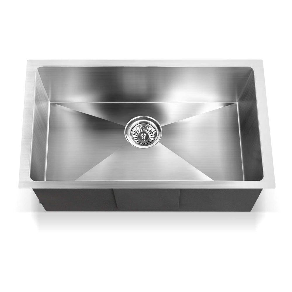 Cefito Kitchen Sink 70X45CM Stainless Steel Basin Single Bowl Silver