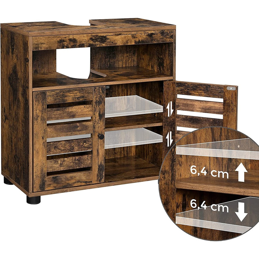 VASAGLE Under Sink Cabinet Rustic Brown