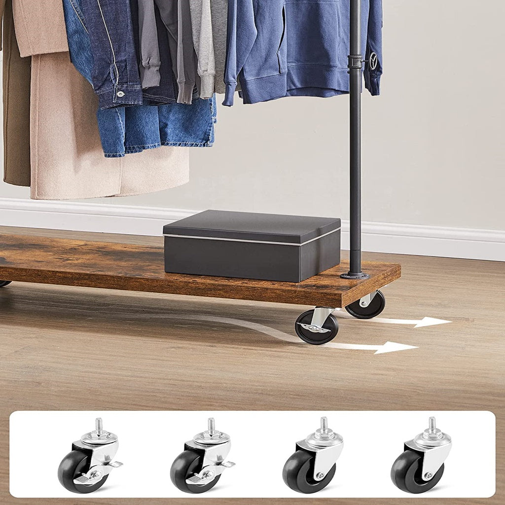 VASAGLE Clothes Rack Rustic Brown and Black