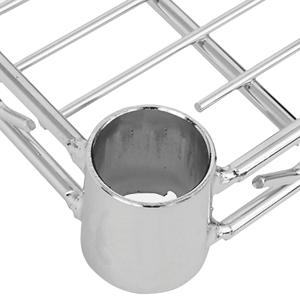 Modular Chrome Wire Storage Shelf 350 x 350 x 1800 Steel Shelving