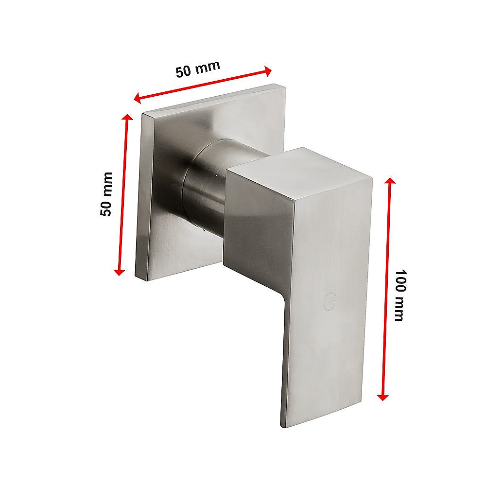 Chrome Shower/Bath Mixer Tap Set with Brushed Finish w/ WaterMark