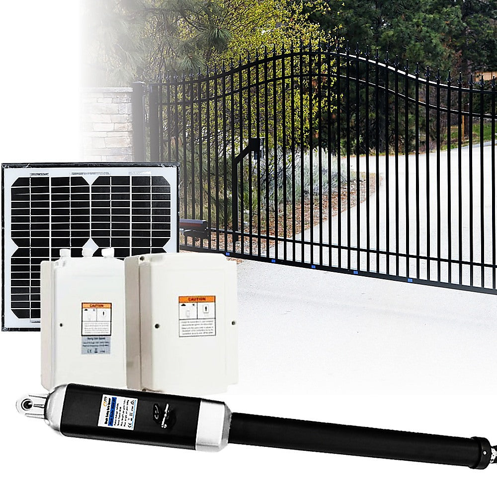 500KG 10W Solar Single Swing Auto Motor Remote Gate Opener