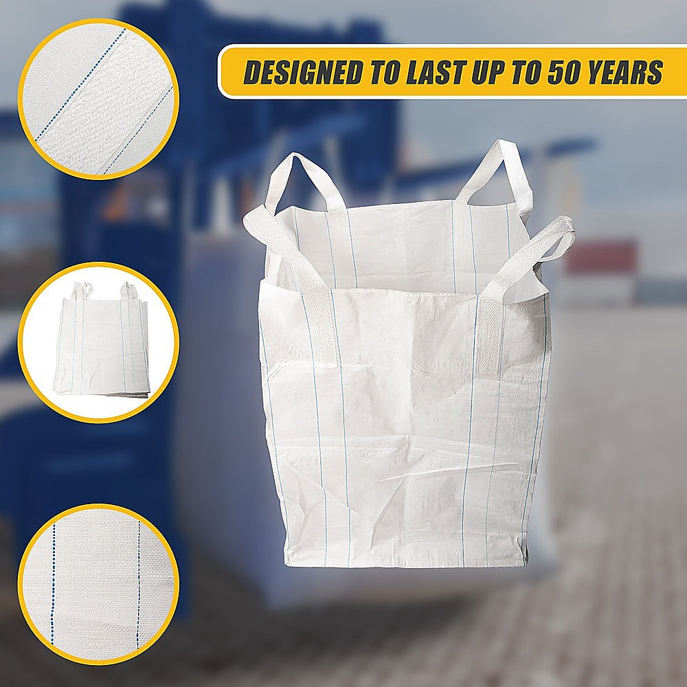 4 x 1 tonne FIBC Polypropylene UV Rated Builder / Bulk / Landscape Bags
