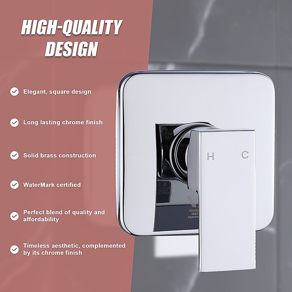 Shower Bath Mixer Tap Bathroom WATERMARK Approved - Chrome