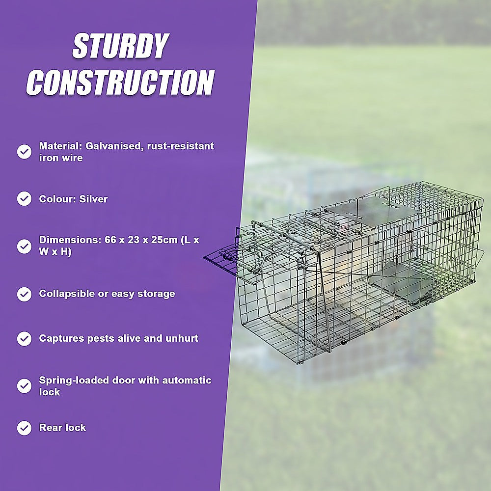 Trap Humane Possum Cage Live Animal Safe Catch Rabbit Cat Hare Fox Bird