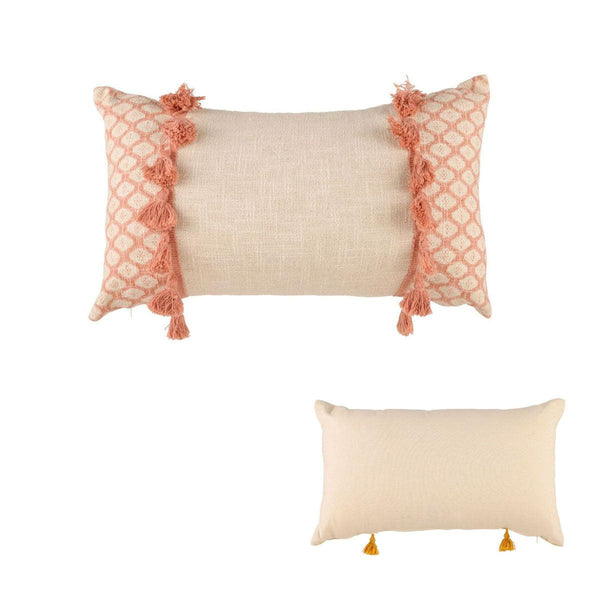 Accessorize Eleni Pink Rectangular Filled Cushion 30cm x 50cm - John Cootes