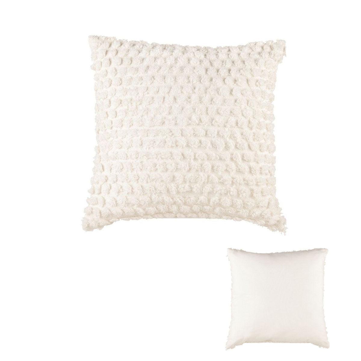 Accessorize Pippa White Square Filled Cushion 45cm x 45cm - John Cootes