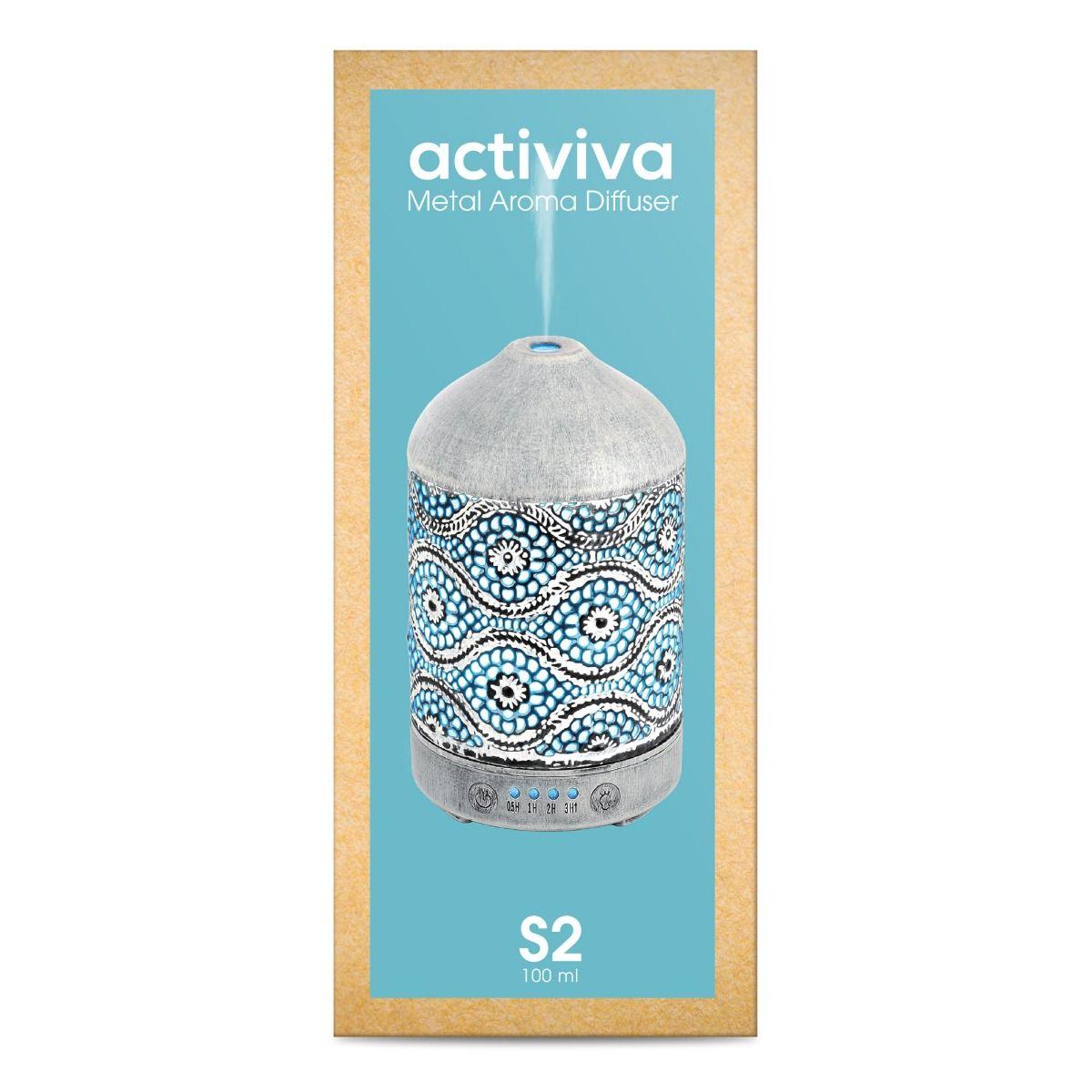 activiva 100ml Metal Essential Oil and Aroma Diffuser-Vintage White - John Cootes