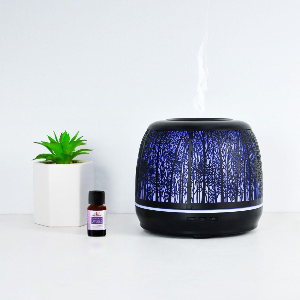 activiva 500ml Metal Essential Oil and Aroma Diffuser-Black - John Cootes