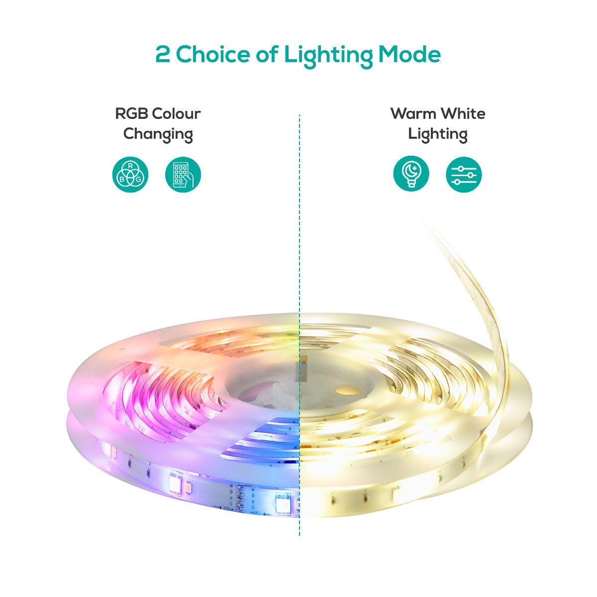 activiva 5m IP65 Smart RGB & Warm White LED Strip Lights - John Cootes