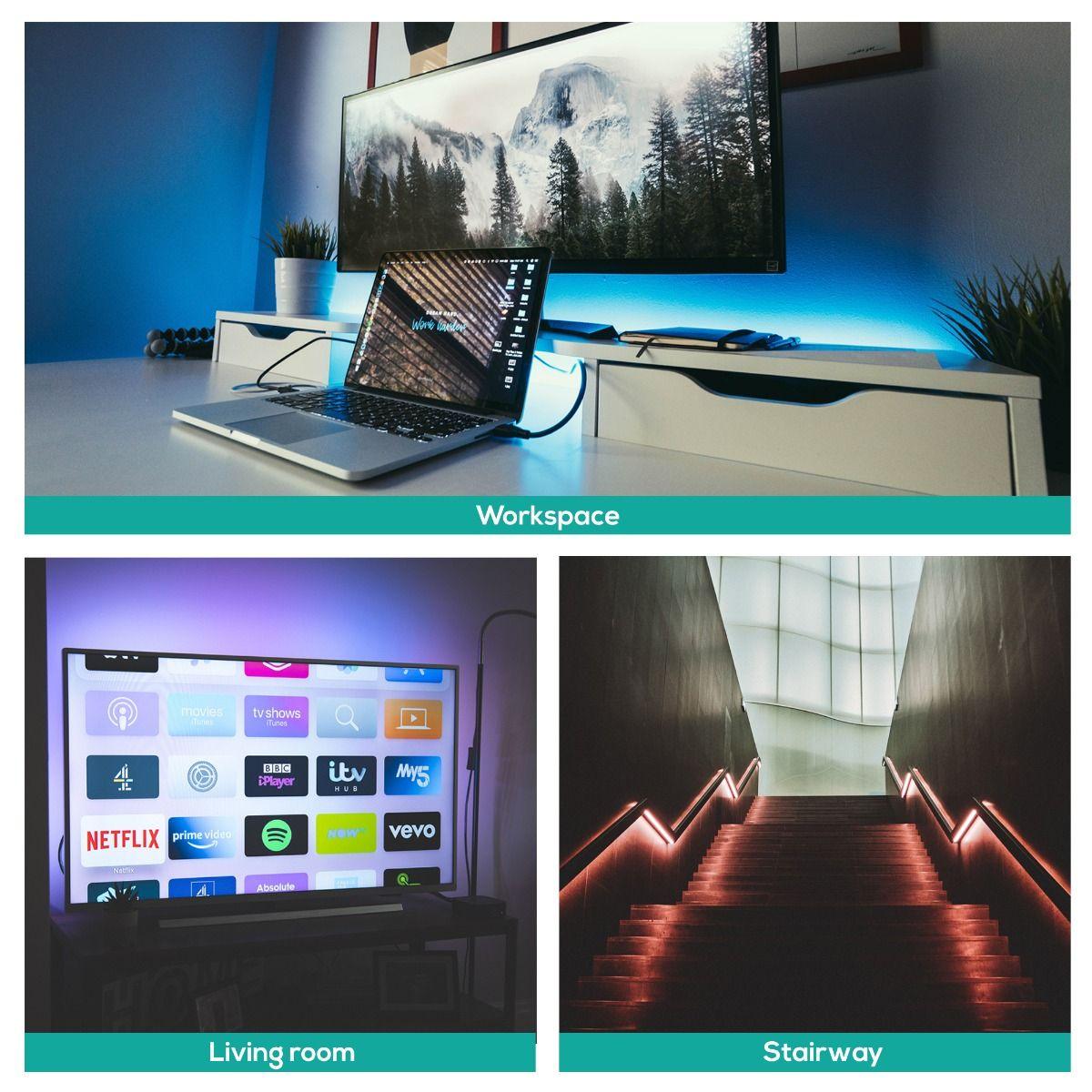 activiva 5m IP65 Smart RGB & Warm White LED Strip Lights - John Cootes