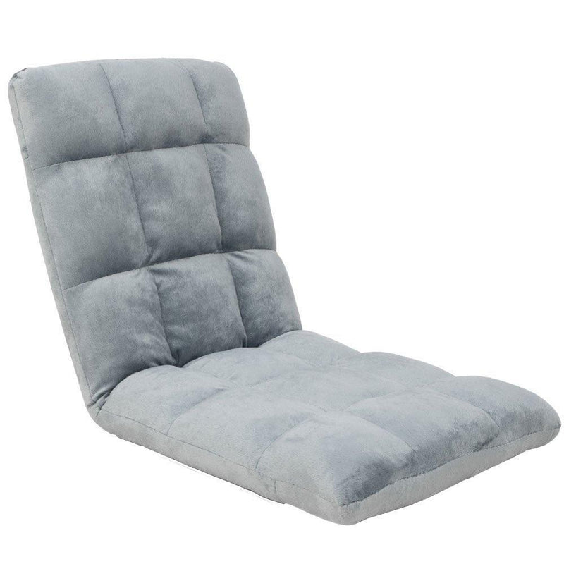 Adjustable Cushioned Floor Gaming Lounge Chair 99 x 41 x 12cm - Grey - John Cootes