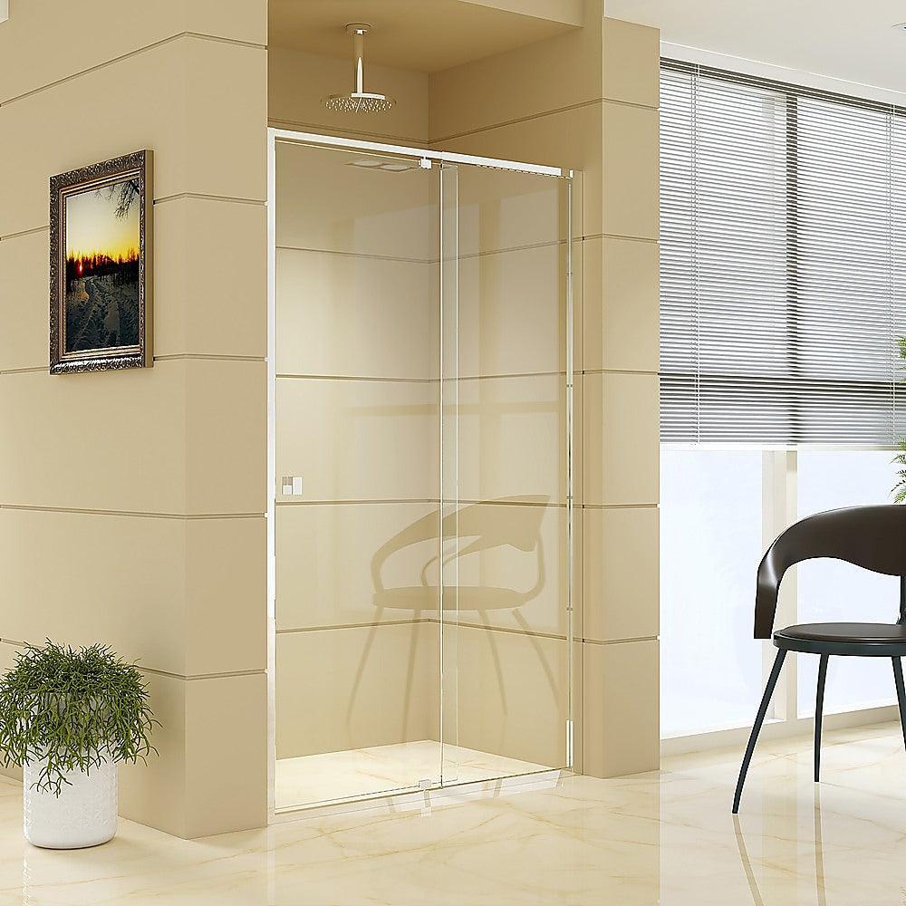 Adjustable Semi Frameless Shower Screen (114~122) x 195cm Australian Safety Glass - John Cootes