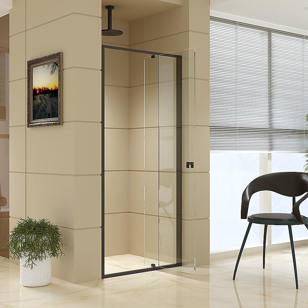 Adjustable Semi Frameless Shower Screen (74~82) x 195cm Australian Safety Glass - John Cootes