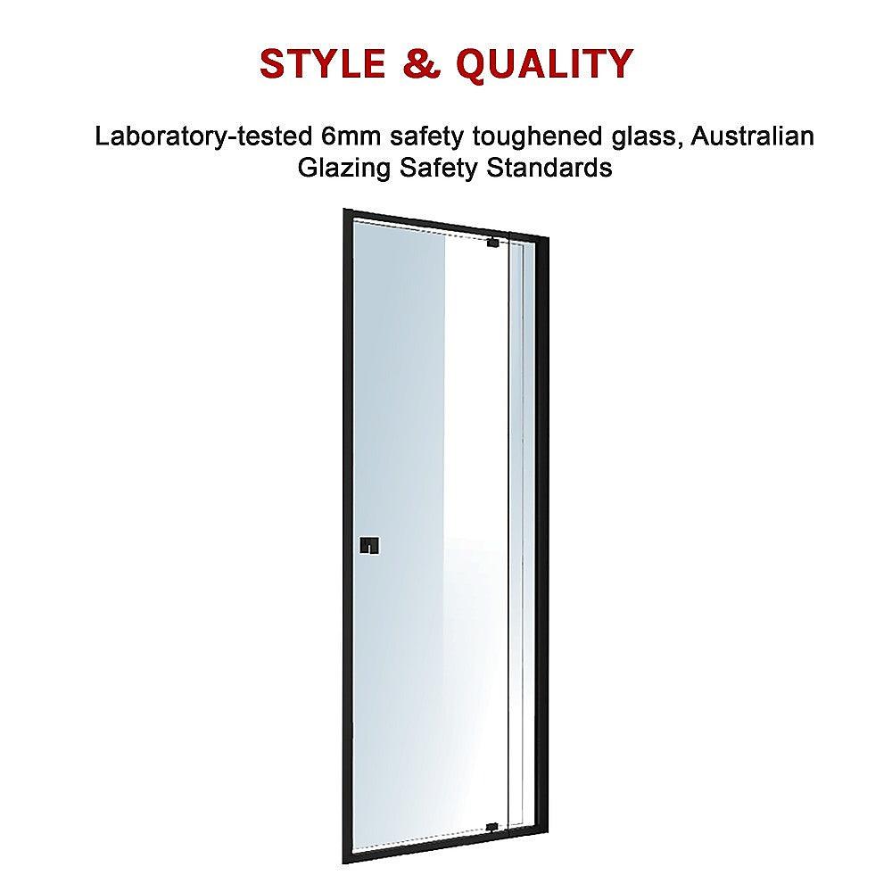 Adjustable Semi Frameless Shower Screen (74~82) x 195cm Australian Safety Glass - John Cootes