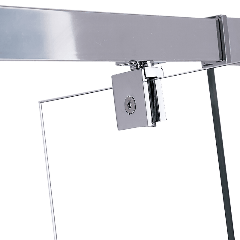 Adjustable Semi Frameless Shower Screen (82~90) x 195cm Australian Safety Glass - John Cootes